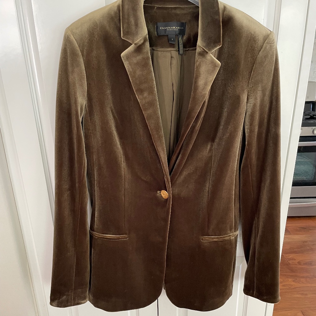Brand New Donna Karan Olive Green Blazer 2